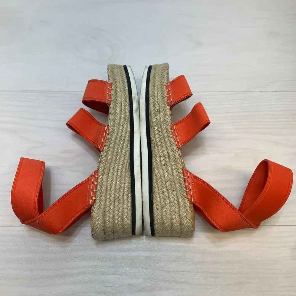 Dolce Vita Women’s Lury Orange Elastic Platform‎ Espadrilles Sandals Size 8.5